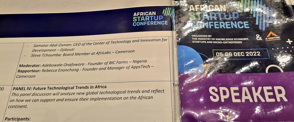 samabdiosman's tweet photo. Ravi d'avoir pris part au Panel sur le "renforcement de l'écosystème de l'entrepreneuriat" lors de la 2ème journée de l'Africa Startup Conference #Djibouti #Algérie #Ecosystem #BeyondBorders #CapacityBuilding #AfricaWeWant https://t.co/BSAxl2Ycz7