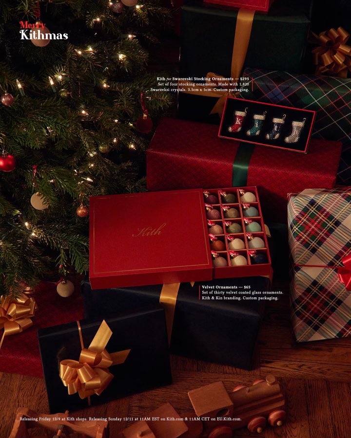 KITH's tweet photo. Kithmas 2022. Releasing on https://t.co/846RyHOkRK &amp; https://t.co/F6kWt3fHwz in three installments from 12/9 - 12/11. 

The entire collection will be available at all Kith shops on 12/9. https://t.co/zO6mD8qdma