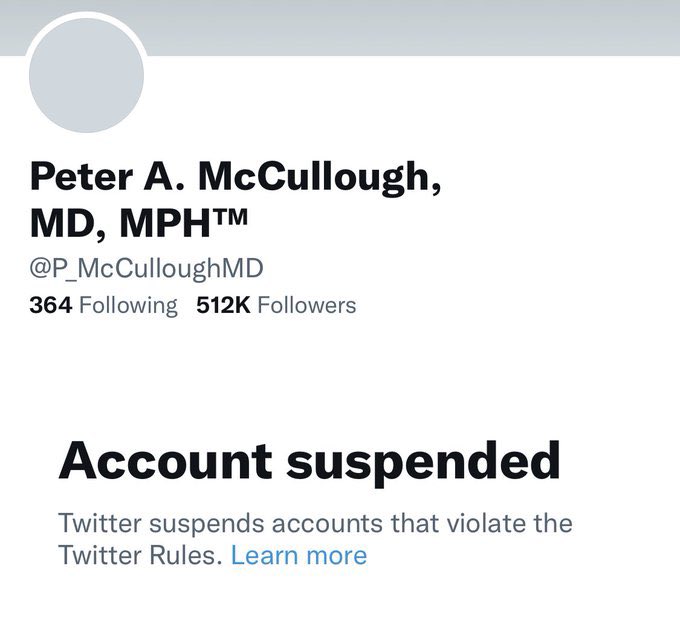 Dr. McCullough is the most cited cardiologist in the world. He got suspended for writing about myocarditis risk of Covid vaccine, which is an established fact today. @elonmusk, it's a shame that he and similar scientists remain suspended!