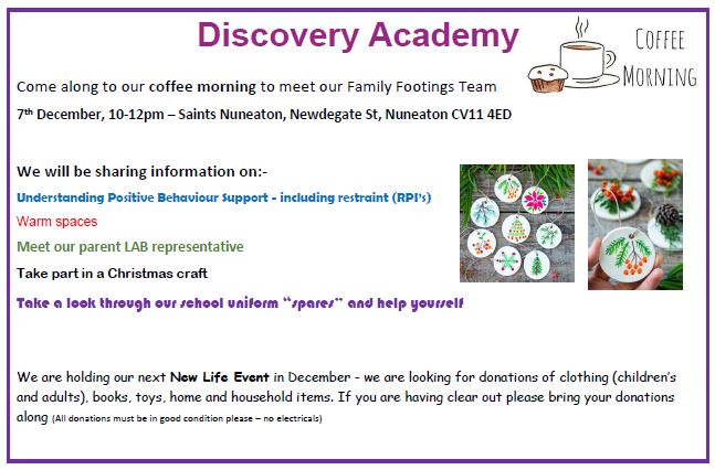MATDiscovery_ac's tweet image. We are holding a coffee morning at Saints in town tomorrow. We look forward to seeing you there!