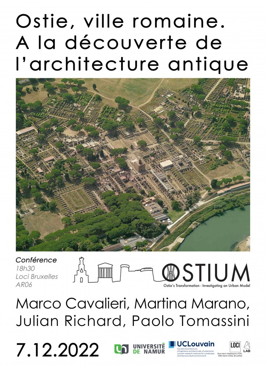 Conférence de Marco Cavalieri, Martina Marano, Julian Richard, Paolo Tomassini - Ostie, ville romaine. A la découverte de l'architecture antique. 
Le 7/12 à 18h30, LOCI-Bruxelles

#UCLouvain #LOCI #architecture #antique

uclouvain.be/fr/facultes/lo…