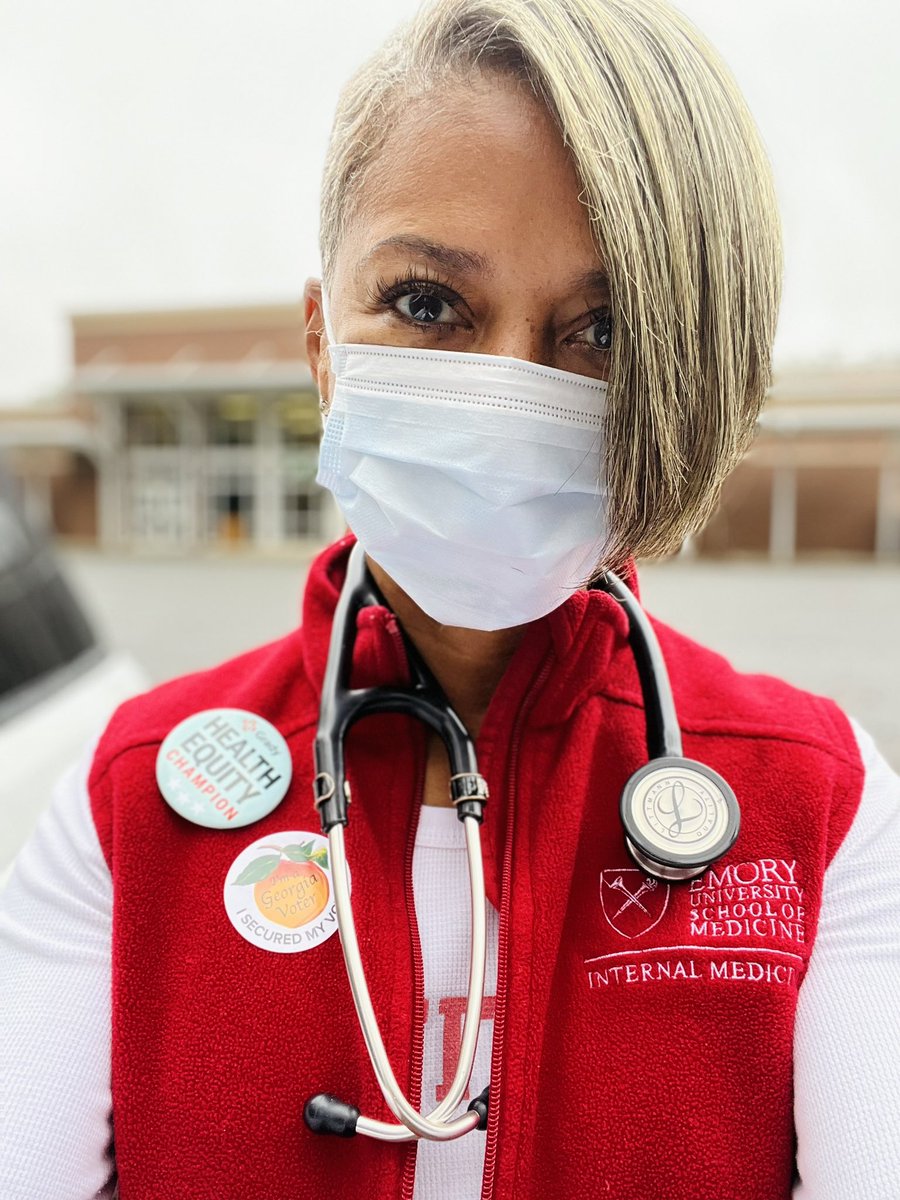Voting hits different when your reflection reminds you every day that your ancestors and those who share your gender once couldn’t. 

It also hits different as a woman and a doctor at a safety net hospital.✊🏽💙🔺🗳️

#preroundsvoting #healthequity  #sheworkatgrady 
#deltasvote