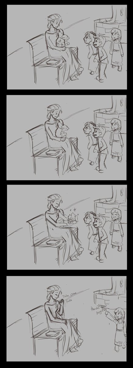 During her free time, Elsa likes to sit on a bench in the town center to read a book. Children would come to her to request toys made from ice and snow. Elsa always happily gives them her creations. #sketch