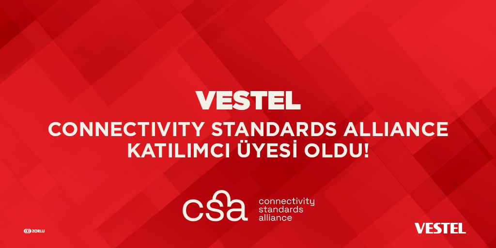 Türkiye’nin önde gelen teknoloji şirketi Vestel, üyeleri arasında dünyanın önde gelen teknoloji şirketlerinin bulunduğu en önemli IoT organizasyonlarından biri olan Connectivity Standards Alliance’ın (CSA) Katılımcı Üyesi oldu.