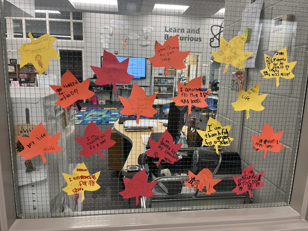 As we take down some of our fall gratitude writing, rereading all of the things these students are thankful for, both big and small, remind us how amazing our students are! #hcsdinnovate