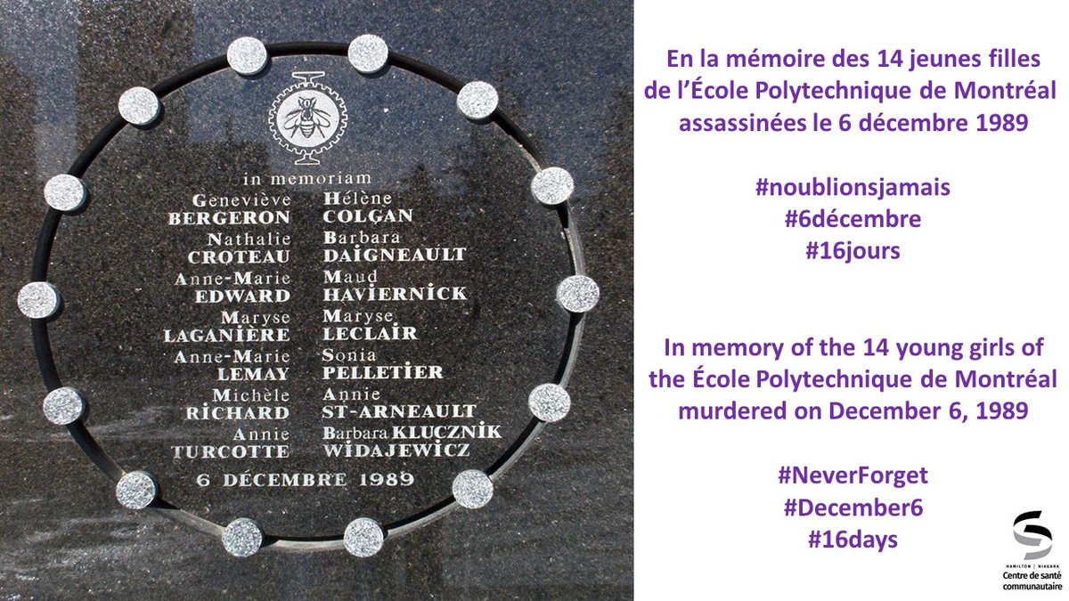 CSCHNiagara's tweet photo. Nous n’oublierons jamais.
Nous réaffirmons notre engagement à mettre #FinVFS au Canada et autour du monde. #16JoursdActivisme #16jours https://t.co/4nIp78BiI8