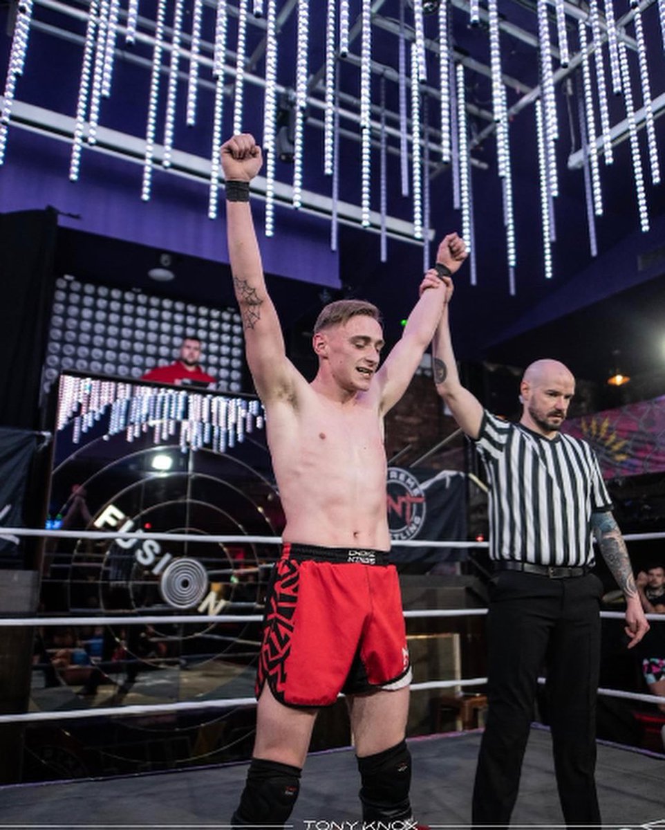 BenReid25799's tweet photo. Buzzing to have made my debut for @TNTExtremeWres on Sunday and walked away with the win!!! Let’s see what’s next 🤙🏻 #prowrestling https://t.co/JMkB0pnvfk