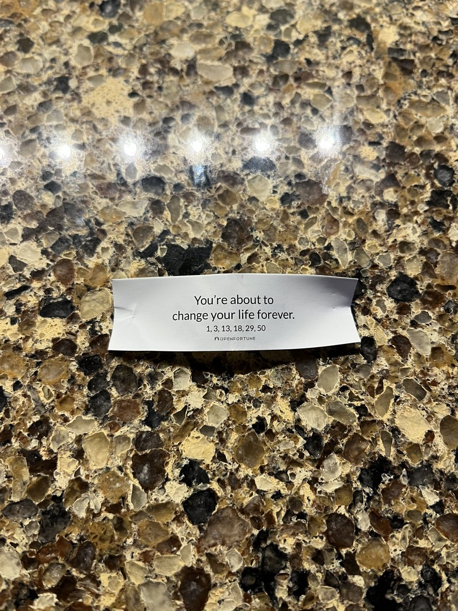 Last fortune was mine 👏🏾 Nice