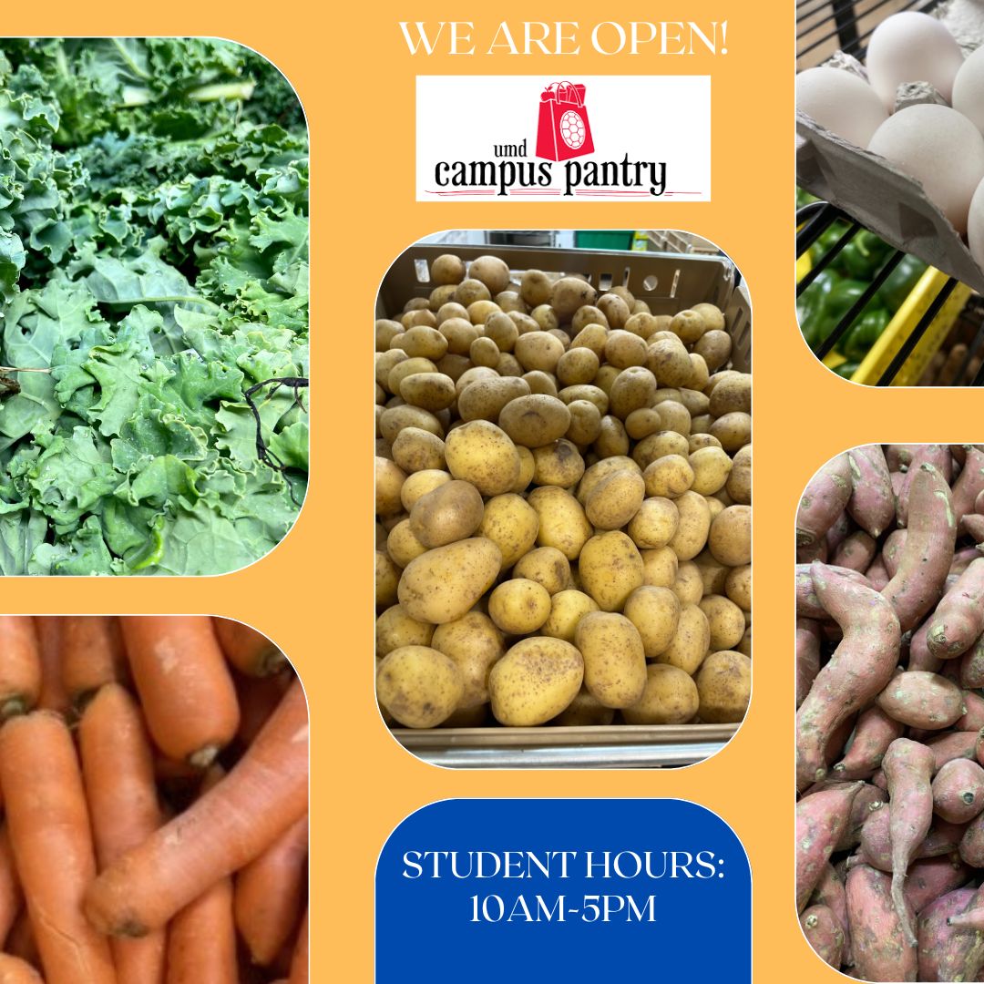 Good Morning Terps! 

Today we have bagged kale, carrots, potatoes, sweet potatoes, and more. 

Don't forget your UID and reusable bag when you visit between 10 am and 5 pm. Be careful in this rain!