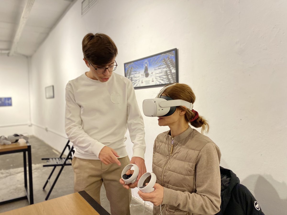 MuseumPierrot's tweet photo. Moments from the special event Interact, part of DPM VR Tour @tullaculture
This event was organized based on @tiranaeyc program, financed by Bashkia Tirane. @NYC_Albania
#digitalpierrotmuseum #VirtualReality #virtualmuseum #vr #interactive https://t.co/aQBpi1bax6