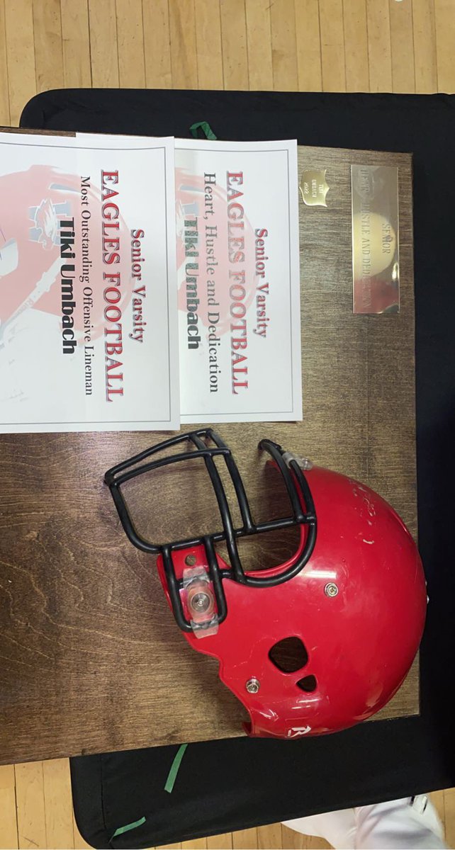 Heart, hustle and dedication, and O-linemen of the year. Couldn’t have asked for a better high school career. Thank you to all my coach’s and my teammates that helped me become a better player and a better leader the last four years.