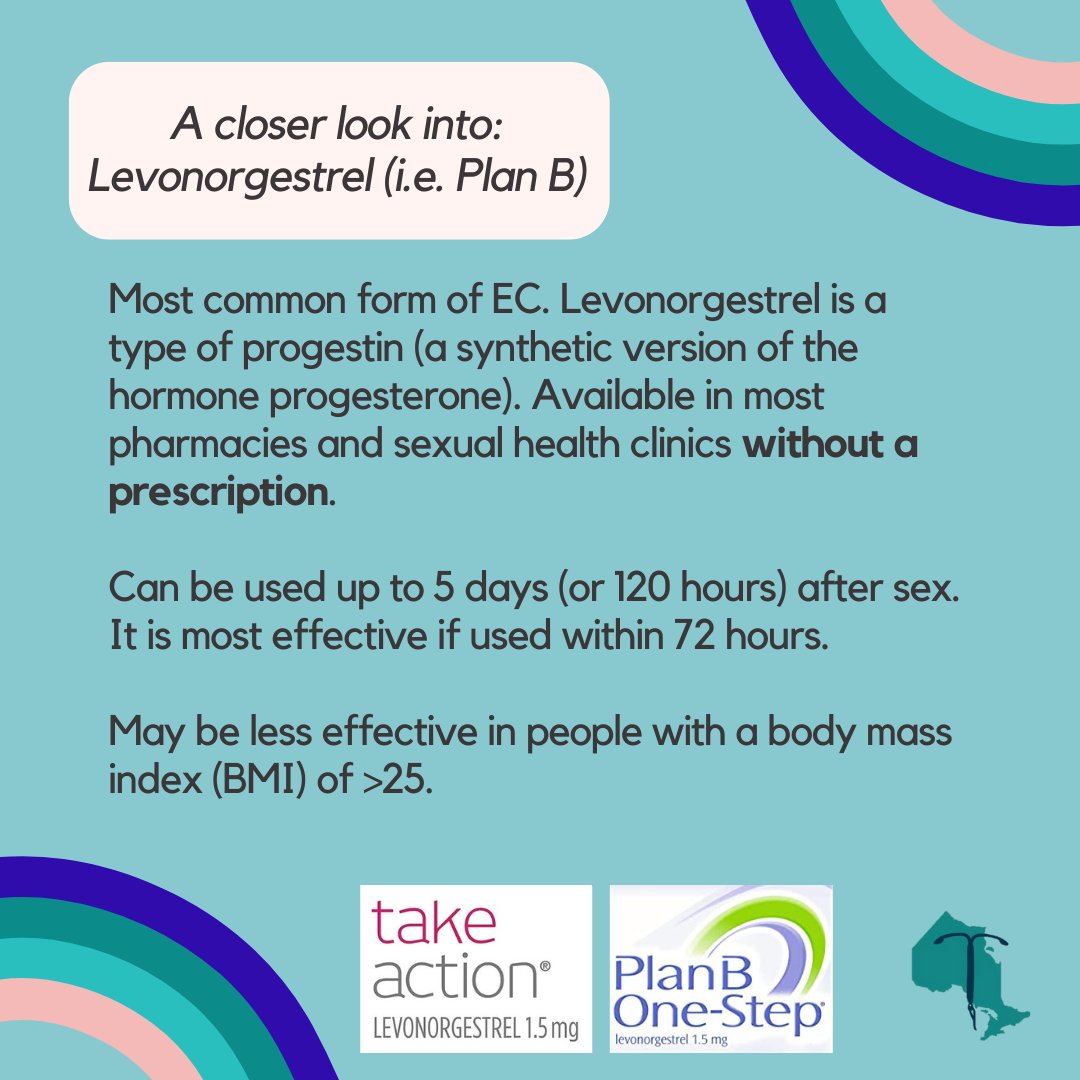Contracepti_ON's tweet photo. Emergency #contraception is most effective when used soon after unprotected sex but can be effective in preventing pregnancy for up to 5 days in some cases! These medications should be accessible to ALL people at NO cost.
#CoverContraceptiON #contraceptionforall https://t.co/l6m8mQEBSp