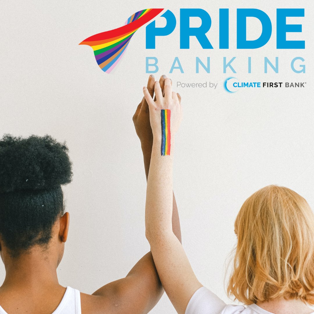 climate1stbank's tweet photo. 🏳️🌈With Pride Banking you can be YOU! Preferred name on debit cards and we gives back to the LGBTQ+ community! Learn more & open an account today ❤️🧡💛💚💙💜 https://t.co/87Ij8Igwxk #climatefirstbank #lgbtq #sustainablebanking #gogreen #lgbtqia #communitysupport #wesaygay https://t.co/Qv8spx5faT