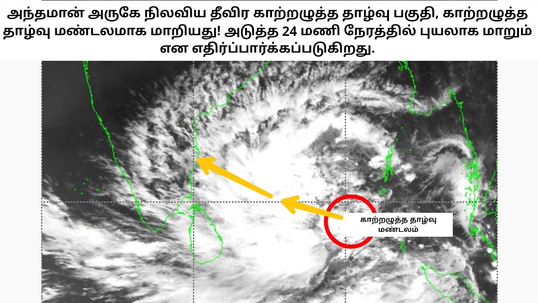 Deltarains's tweet photo. The well marked #LPA over south east bay has became a #Depression. It likely to intensify into a #Deep_Depression during next 12hrs further into a #Cyclonic_storm during subsequent 12hrs. It likely to track west-northwest & cross #Chennai coasts by late night hrs of 9th Nov,2022. https://t.co/QSb4BER6yB