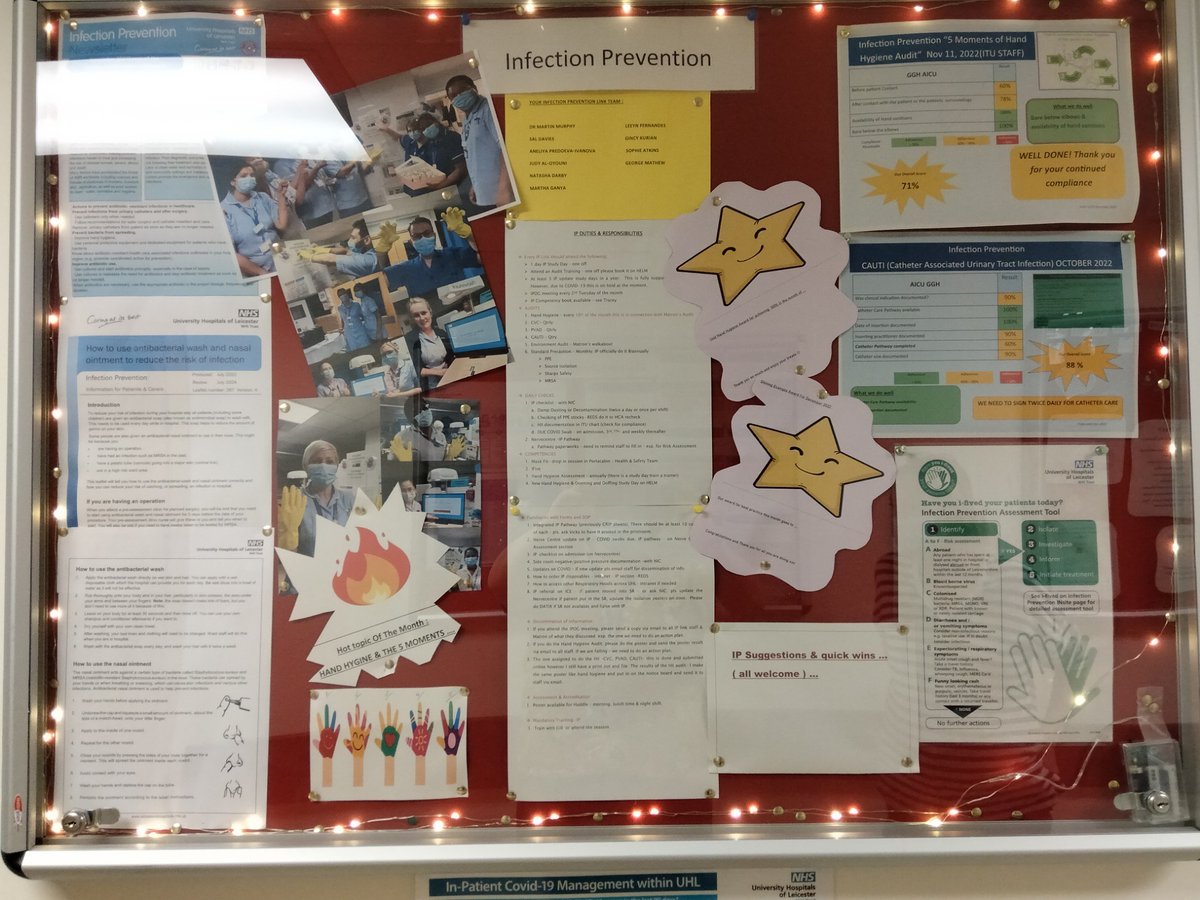 salf1470's tweet photo. @glenfield_aicu @TeamItaps @SharonWICU @JasonHofN 

@glenfield_aicu @TeamItaps @SharonWICU 

IP team have prettied up Thier education board 🙌😍

#hottopicofmonth#handhygiene#
#5moments#
#monthlyshiningexampleaward#monthlyawardfor100%handhygieneaudits#celebrategoodpractice#❤️ https://t.co/Zye4r6zpZM
