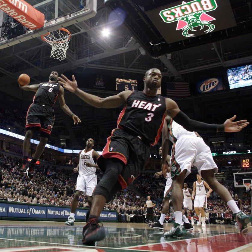 BleacherReport's tweet image. 12 years ago today, LeBron and Dwyane Wade gave us one of the most iconic photos ever 📸
(via Morry Gash/AP Images)