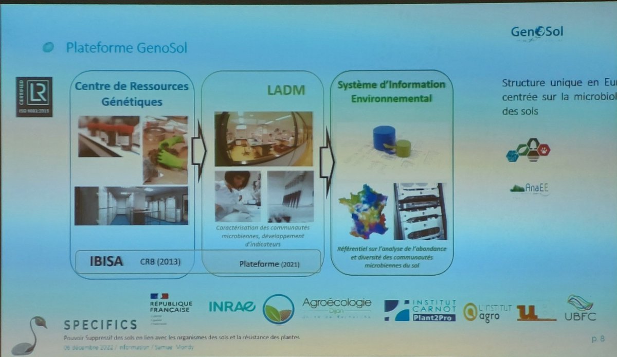 Stéphane CORDEAU (@scordeau_inra) on Twitter photo Caractérisation de sols suppressifs limitant l'expression de pathogènes des légumineuses
➡️ action portée par <a href="/INRAE_GenoSol/">GenoSol</a> <a href="/UMRAgroecologie/">UMRAgroecologie</a> et <a href="/UMR_IGEPP/">UMR Igepp</a> dans le <a href="/ProjetSPECIFICS/">SPECIFICS (PPR CPA)</a> 
➡️ des ponts à faire avec <a href="/pprdeepimpact/">DeepImpact</a> <a href="/SUCSEED_Project/">SUCSEED</a> et d'autres projets de <a href="/PPR_CPA/">PPR Cultiver et Protéger Autrement</a> Caractérisation de sols suppressifs limitant l'expression de pathogènes des légumineuses
➡️ action portée par <a href="/INRAE_GenoSol/">GenoSol</a> <a href="/UMRAgroecologie/">UMRAgroecologie</a> et <a href="/UMR_IGEPP/">UMR Igepp</a> dans le <a href="/ProjetSPECIFICS/">SPECIFICS (PPR CPA)</a> 
➡️ des ponts à faire avec <a href="/pprdeepimpact/">DeepImpact</a> <a href="/SUCSEED_Project/">SUCSEED</a> et d'autres projets de <a href="/PPR_CPA/">PPR Cultiver et Protéger Autrement</a>