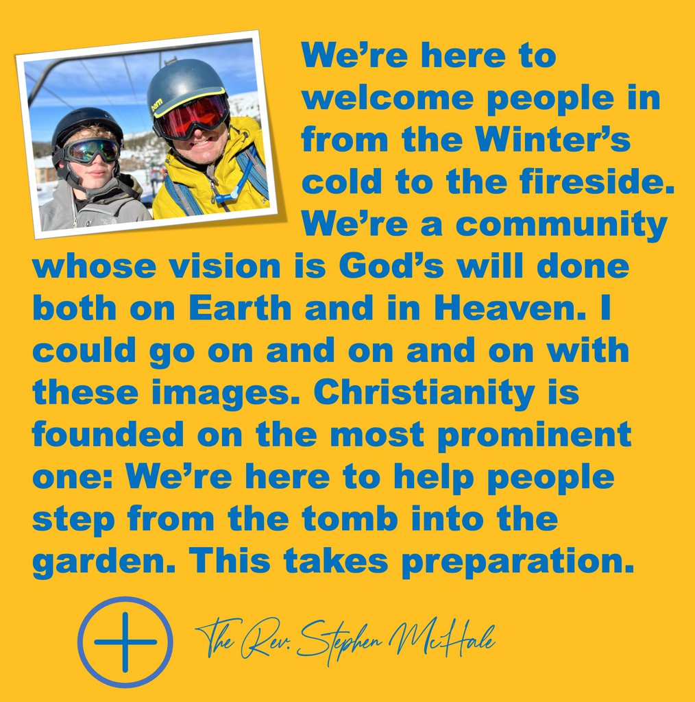 CECAlameda's tweet photo. We’re here to welcome people in from the Winter’s cold to the fireside. We’re a community whose vision is God’s will done both on Earth and in Heaven. This takes preparation.  - The Rev. Stephen McHale https://t.co/z3o0kli3HC