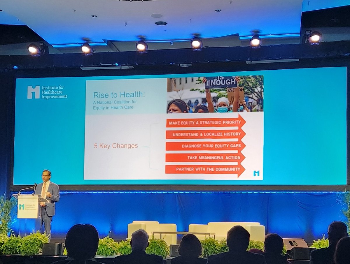 auzewell's tweet photo. Here is what I gleaned from @TheIHI #IHIForum Keynote delivered by @KedarMate;
1) Pay attention to Moral Injury and help tackle inequities in systems. 
2) Working on equity also provides healing for the healer.
3) Quality Improvement and Safety Science are our tools. https://t.co/8TLwJFlncj