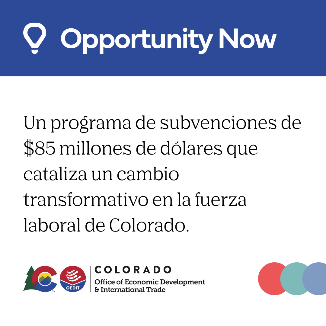 EDCofCO's tweet photo. Just kicking off @EDCofCO today's webinar on https://t.co/vUCfDXkasi – an $85mil program seeding transformative change for CO’s workforce. We are thrilled to have rep’s from the @GovofCO, Common Group, & @COSucceeds join us to discuss how Eco Devo’s can get involved. #EDCCEvents https://t.co/OtbK6jZhyF