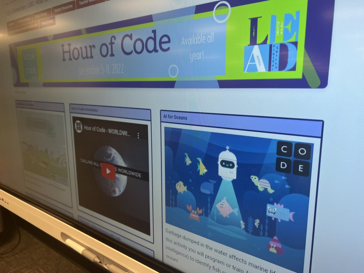 tullylmc's tweet photo. Students love Hour of Code Week! Thanks @JCPS_LMS for the engaging activities. https://t.co/JEYVWqU89t