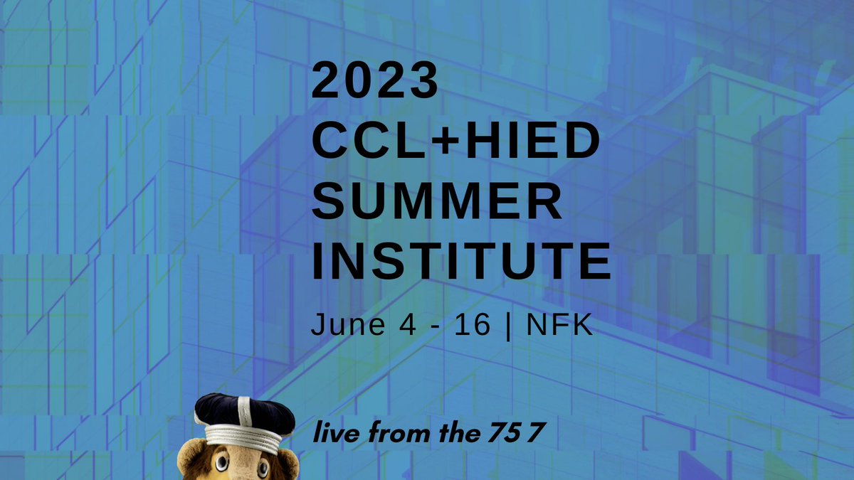oduccl's tweet photo. Save the date! Summer Institute will be June 4-16, 2023 - many more details to follow! https://t.co/wKGZPM1jFo