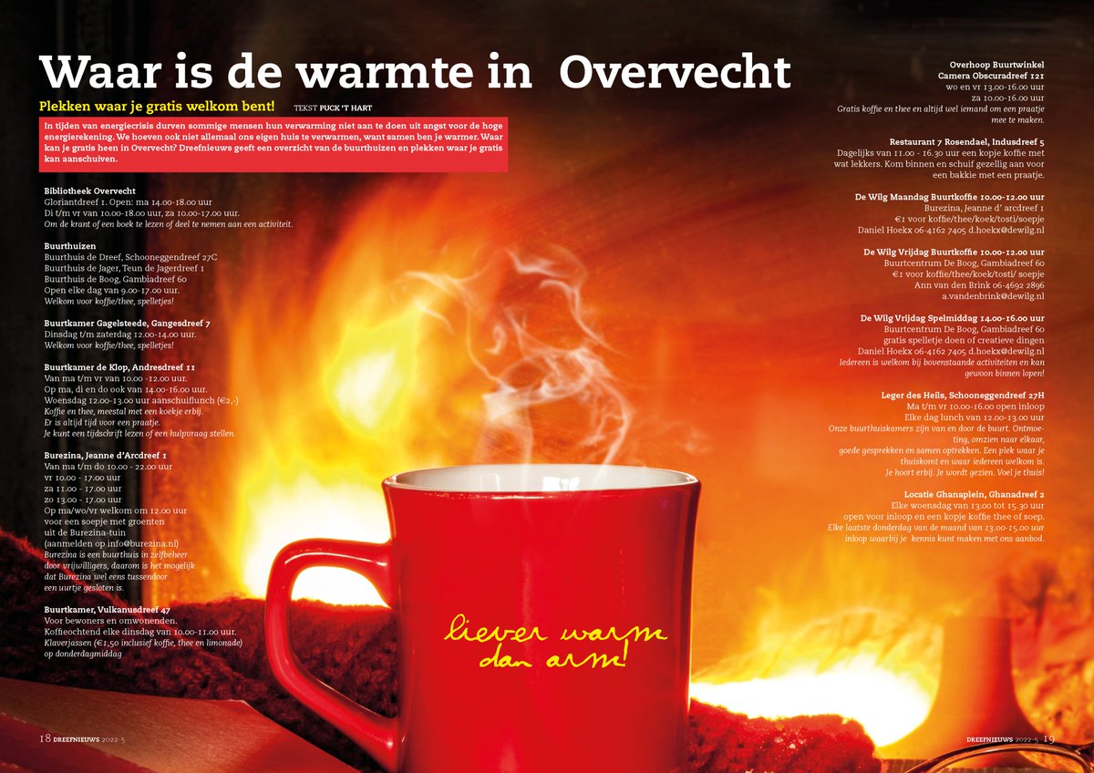 dreefnieuws's tweet photo. Liever warm dan arm! Samen krijgen we het sneller warm! Kom jij ook naar 1 van deze gezellige plekken in @EchtOvervecht ?! https://t.co/NQFcbc94m7