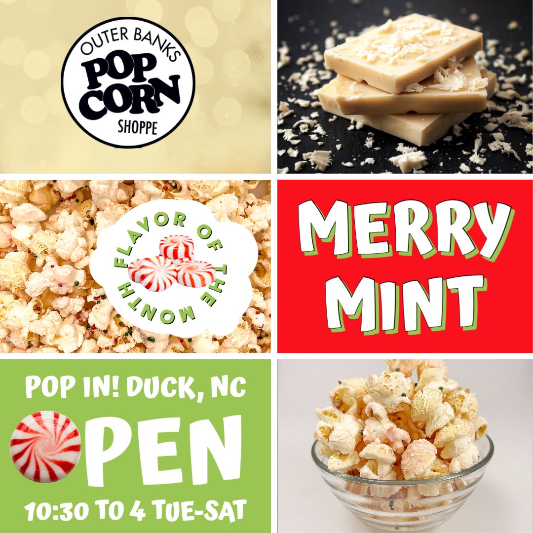popcornandgifts's tweet photo. Outer Banks Popcorn Shoppe 

🍿 POP IN…
you'll find us in the Scarborough Lane Shoppes in Duck! 

#obxpopcorn #eatmorepopcorn #bestsnackever #ducknc #obx #doducknc #obxmade | https://t.co/iMoPQOv4o9 https://t.co/7HR2c6CgQ5