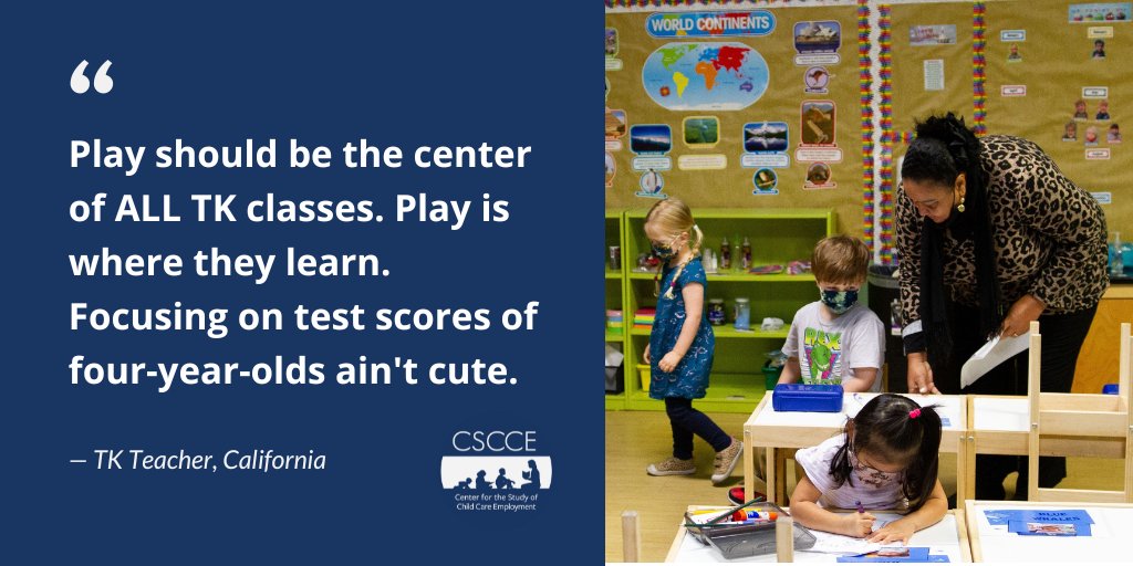 CSCCE at UC Berkeley (@cscceucb) on Twitter photo New from <a href="/CSCCEUCB/">CSCCE at UC Berkeley</a>: First comprehensive report on #CA TK teacher experiences! Only 40% of TK teachers think their school community understands developmentally appropriate practices for working with 4 year-old-children. ow.ly/9Cso50LWJtq New from <a href="/CSCCEUCB/">CSCCE at UC Berkeley</a>: First comprehensive report on #CA TK teacher experiences! Only 40% of TK teachers think their school community understands developmentally appropriate practices for working with 4 year-old-children. ow.ly/9Cso50LWJtq