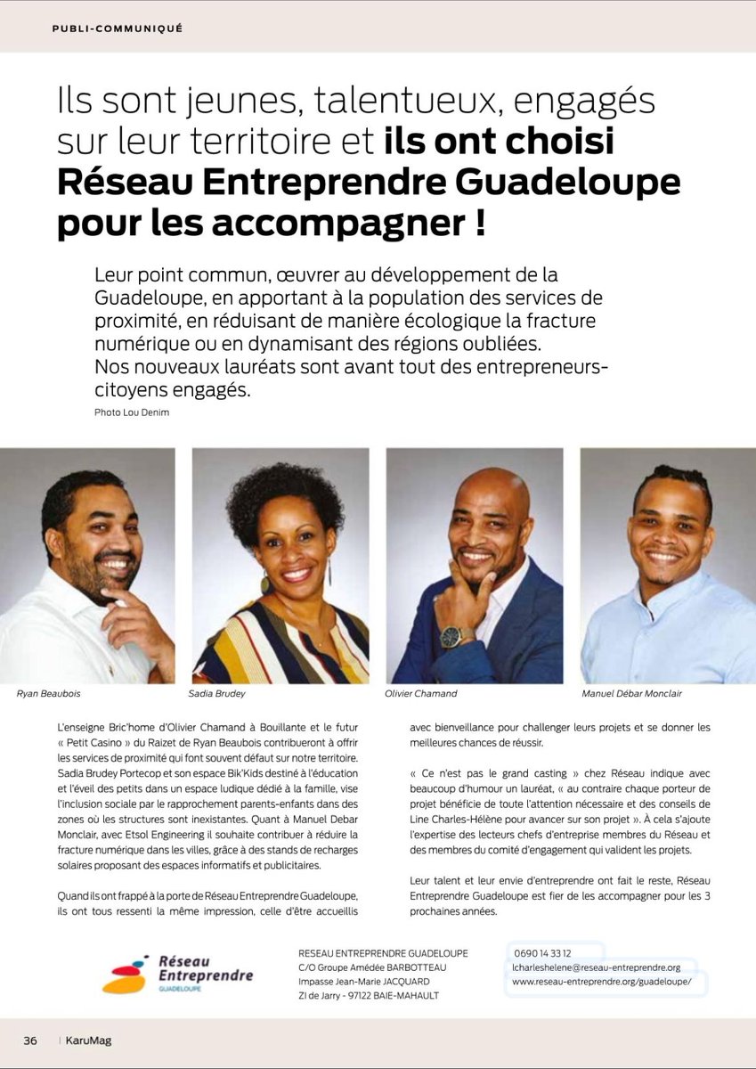 etsol_eng's tweet photo. Retrouvez nous dans les pages du magazine KARUMAG de @ewagmedia du mois de Novembre.
Merci à #RéseauEntreprendre Guadeloupe pour sa confiance et son soutien.

#engineering #startup #solarenergy #innovation #greentech #energiesrenouvelables https://t.co/MponiJxd3B