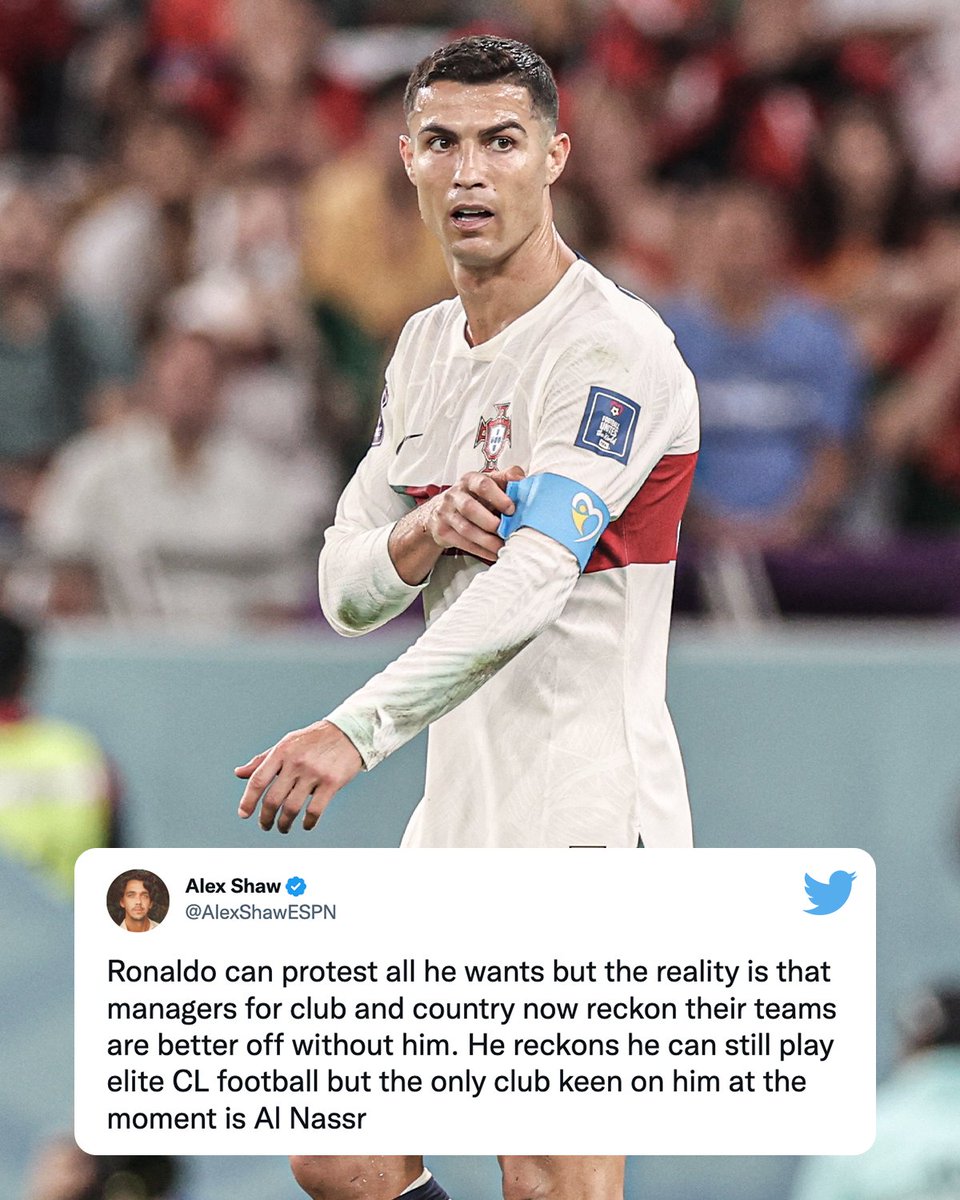 Ronaldo's new reality 😬 

(h/t @AlexShawESPN)