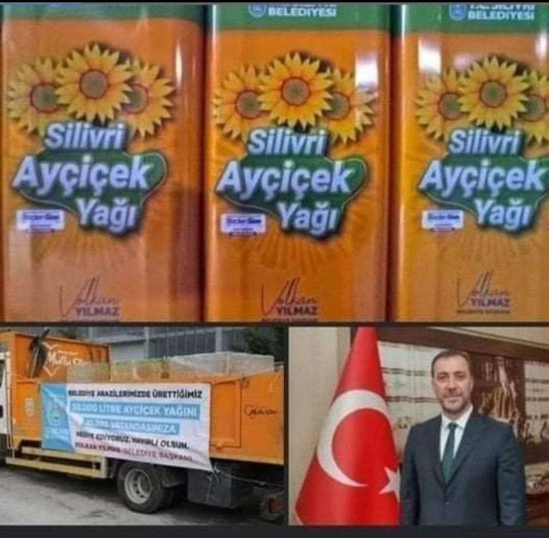 Mhpli Silivri Belediye Başkanı Volkan Yılmaz,ektirdiği tarlalardan elde ettiği ayçiçeklerle 500bin litre Ayçiçekyağı ürettirip halka bedava Dağıttı Eğer Komünist olsaydı veya terör yandaşı sağcısı solcusu çılgınca alkışlıyordu
Ama ne yazıkki vatanseverler kimse ilgilenmiyor yazık