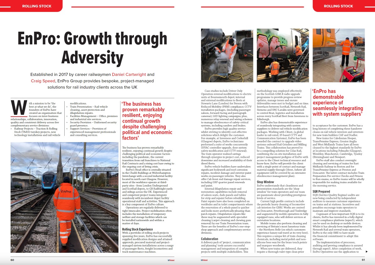 The December issue of Rail Professional is now LIVE! #railpromag #freight #rollingstock
The  focus in this issue is on freight and rolling stock, with a three page feature about #EnProUK