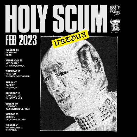 ***NEW SHOW*** HOLY SCUM (members of GNOD / DALEK) JOEL C MURRAY POLEXIA 19.2.23 @ the Stockroom Tickets -> skiddle.com/e/36243908 @GnodGnetwerk @RocketRecording @kazimiergarden #gigsinliverpool #noisemusic #noiserock