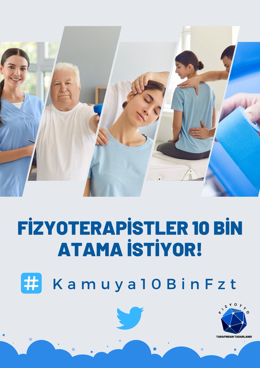 fizyotto's tweet photo. Toplum sağlığının korunması için sağlık hizmetlerinde çok önemli bir rol üstlenen fizyoterapistlerin atama talepleri görmezden gelinmemelidir. Sağlıklı nesiller, sağlıklı bireyler ve sağlıklı bir toplum için #Kamuya10BinFzt https://t.co/HGw5ePd2TJ
