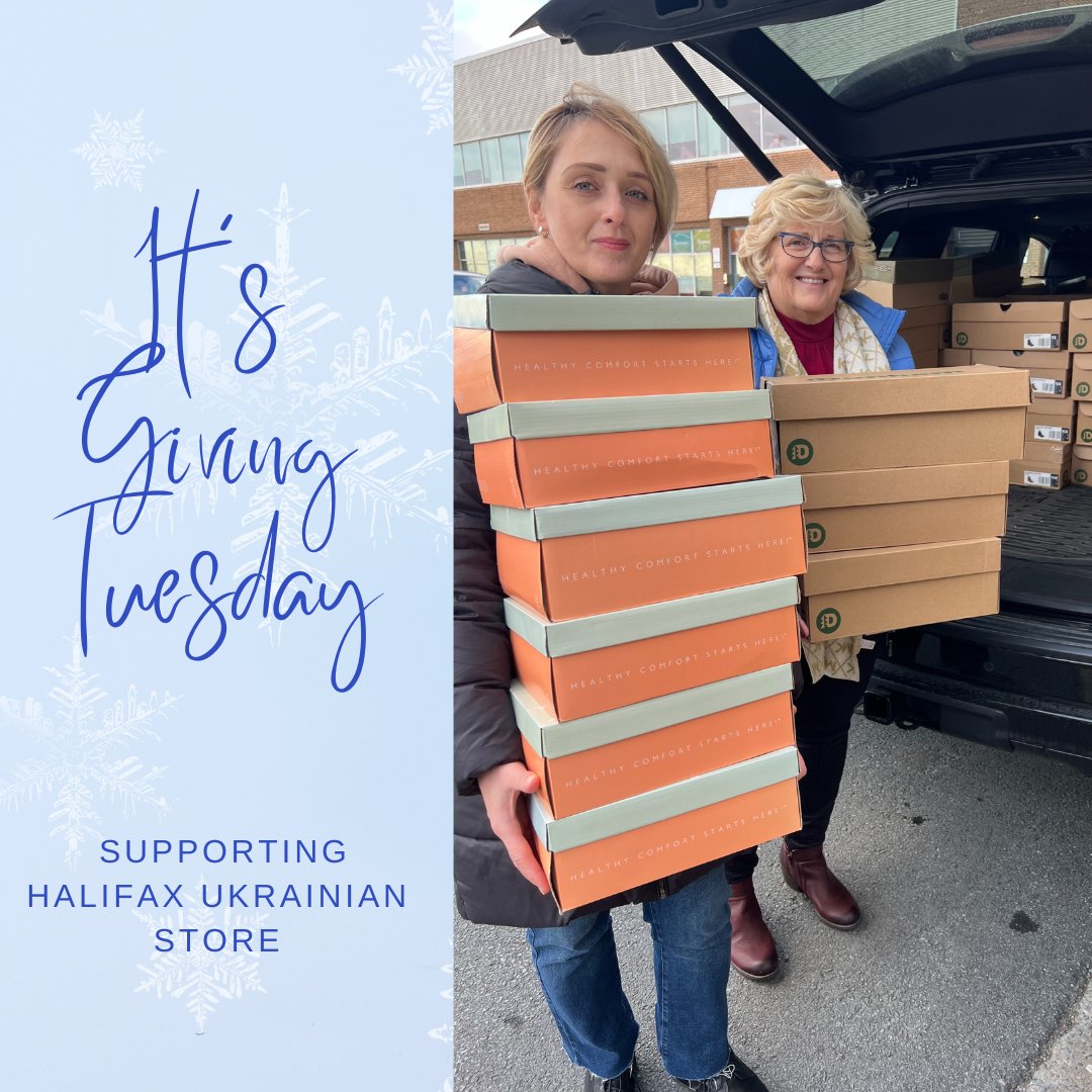 Today's the day! We're delivering and giving new footwear to the Ukrainian Store Halifax. 
#GivingTuesday #smalbusiness #givingback #novascotiasmallbusiness #localbusiness #theukranianstore
