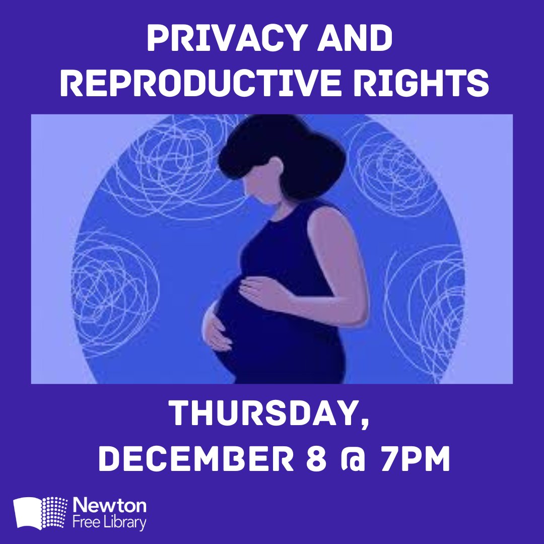 Join us Thursday at 7 PM on Zoom to find out how our digital lives expose information about our reproductive choices and how to protect privacy and safety online. Led by Claire Lobdell of @LibraryFreedom and presented with @WatertownPubLib. Register: us02web.zoom.us/webinar/regist…
