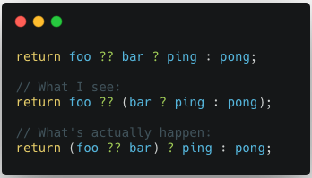 leptoquark1's tweet photo. Null coalescing in combination with ternary operator https://t.co/CDletpeHOl