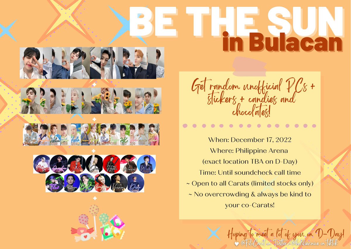 Eun ✨ (@filocarat) on Twitter photo Lovely Carats! 💎 
I’m handing out a few freebies I made on D-Day! 🎉
💝 Where: exact location TBA 
💝 Time: giving them out until the SC call time/cut-off
💝 150 sets, 1:1 only! 
• no rules, just drop by & say hi maybe? 😅
• RT to spread too
Hoping to meet a lot of u! 😍 Lovely Carats! 💎 
I’m handing out a few freebies I made on D-Day! 🎉
💝 Where: exact location TBA 
💝 Time: giving them out until the SC call time/cut-off
💝 150 sets, 1:1 only! 
• no rules, just drop by & say hi maybe? 😅
• RT to spread too
Hoping to meet a lot of u! 😍