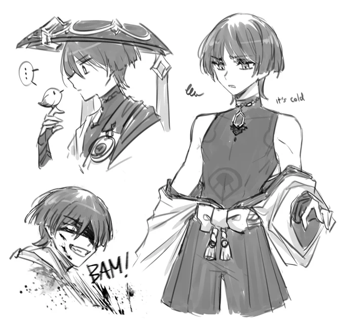 First attempt. I had no fuking idea what he is wearing so I'll just take them off
#Wanderer #GenshinImpact #原神 