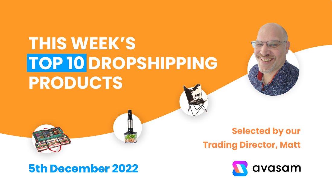 🎥 The Top 10 DropShipping products of the week video for week commencing 05/12/22 is now live! Click the link in description to view the products on the Avasam platform: avasam.social/3UCb3Pk
#ecommerce #dropshipping