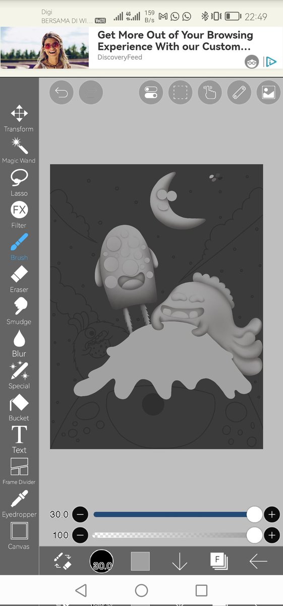 Recoloring this piece again and again. As an artist, I am still looking for a technique that would make me work faster. So far, grayscale technique is what I am looking for. The progress? Would post it soon
