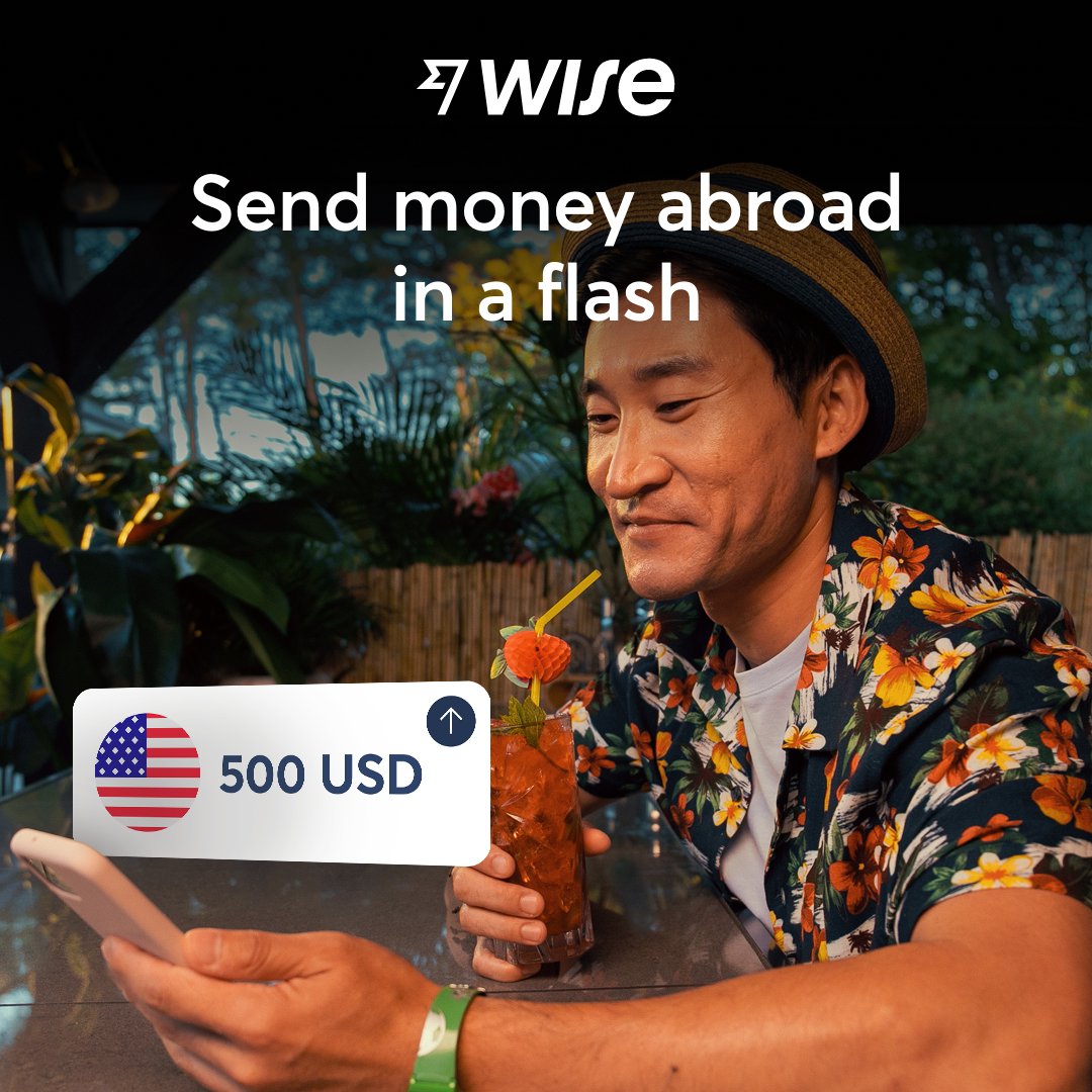 Wise's tweet photo. Sending money abroad? Meet the account that's made for you.