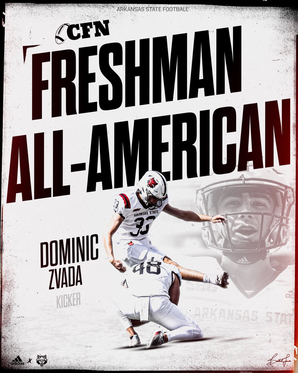 OL’ RELIABLE🦿🏈  

Congrats to <a href="/dominic_zvada/">Dominic Zvada</a> for being named to the 2022 College Football News Freshman All-American Team‼️

#WolvesUp x #ADifferentBreed
