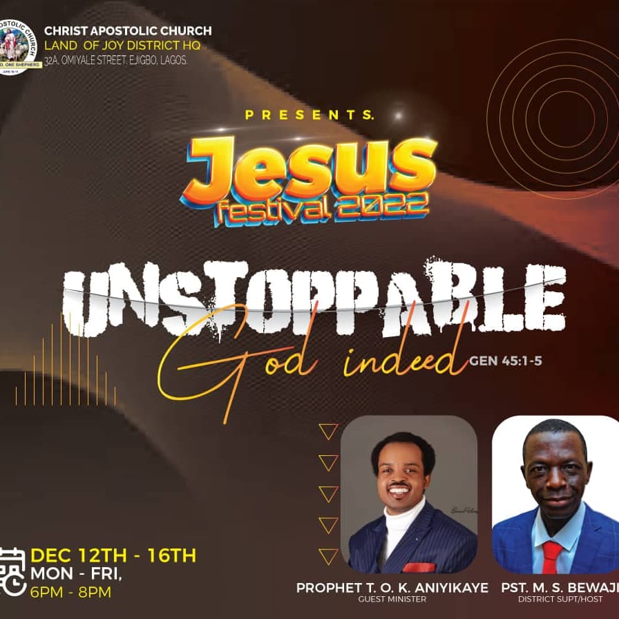 cacloj's tweet photo. God is never blind to your tears, never deaf to your prayers and never silent to your pain. He hears and he will deliver you. Unstoppable God Indeed!

Come and experience the God that's unstoppable

#Anticipate
#JesusFestival
#TeamKerusso
#CACLOJ https://t.co/5FnsRfHyzY