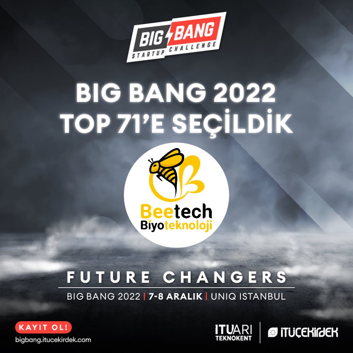 BeetechB's tweet photo. Geleceği değiştirenlerin sahnesi Big Bang 2022'de biz de varız! Takipte kalın! https://t.co/UJMi51fdTf #bigbang2022 #futurechangers @itucekirdek https://t.co/Te7ygLwTSr