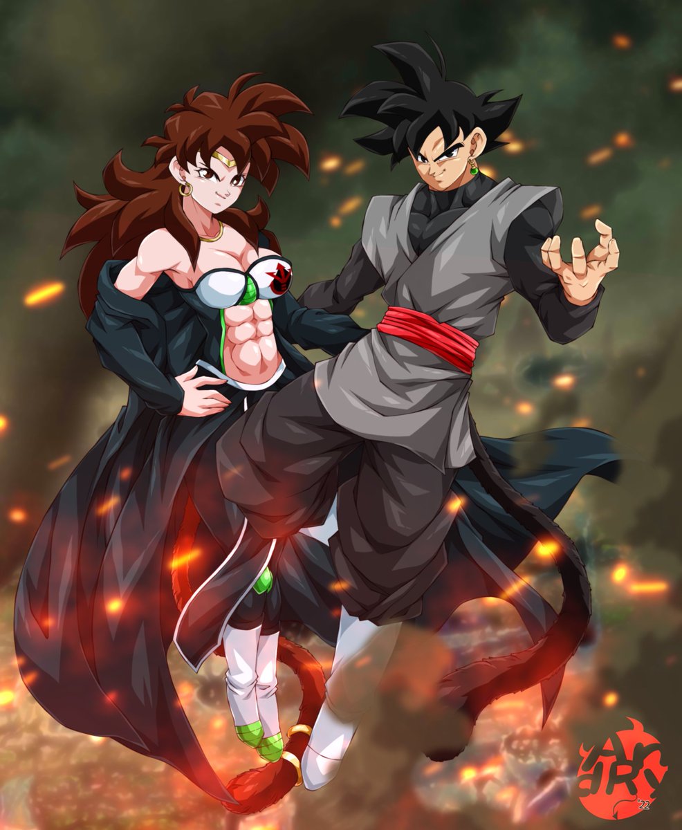 Mizuna & Goku Black, OC & concept by @SaiyanGoddess98 《COMMWORK