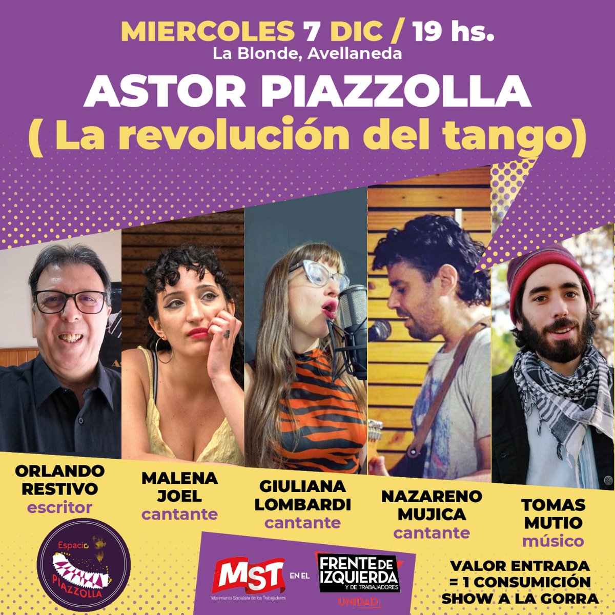Andrelanzette's tweet photo. Mañana no te podes perder la mejor música, el mas transformador arte y La revolución del Tango! Astor Piazzolla y mas!
De la mano de @RestivoHor @NazarenoMujica y @MilongueticA
En Mitre 1086, Avellaneda.
19 hs, en #LaBlonde https://t.co/HNnbNVjIyt