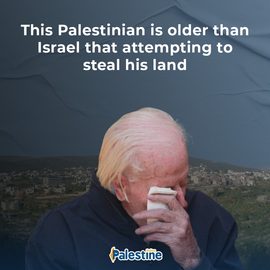 OnlinePalEng's tweet photo. 96-year-old Mohammad Abbasi cries in agony as Israeli occupation authorities plan to take over his land in occupied Jerusalem. https://t.co/taSJwmvZdt