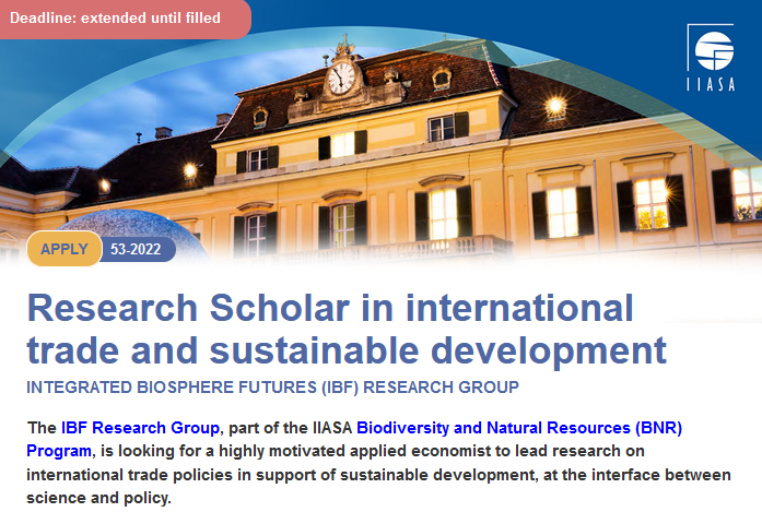 Exciting job opportunity in the <a href="/GLOBIOM_IIASA/">GLOBIOM</a> team at <a href="/IIASAVienna/">IIASA</a> iiasa.ac.at/employment/job…